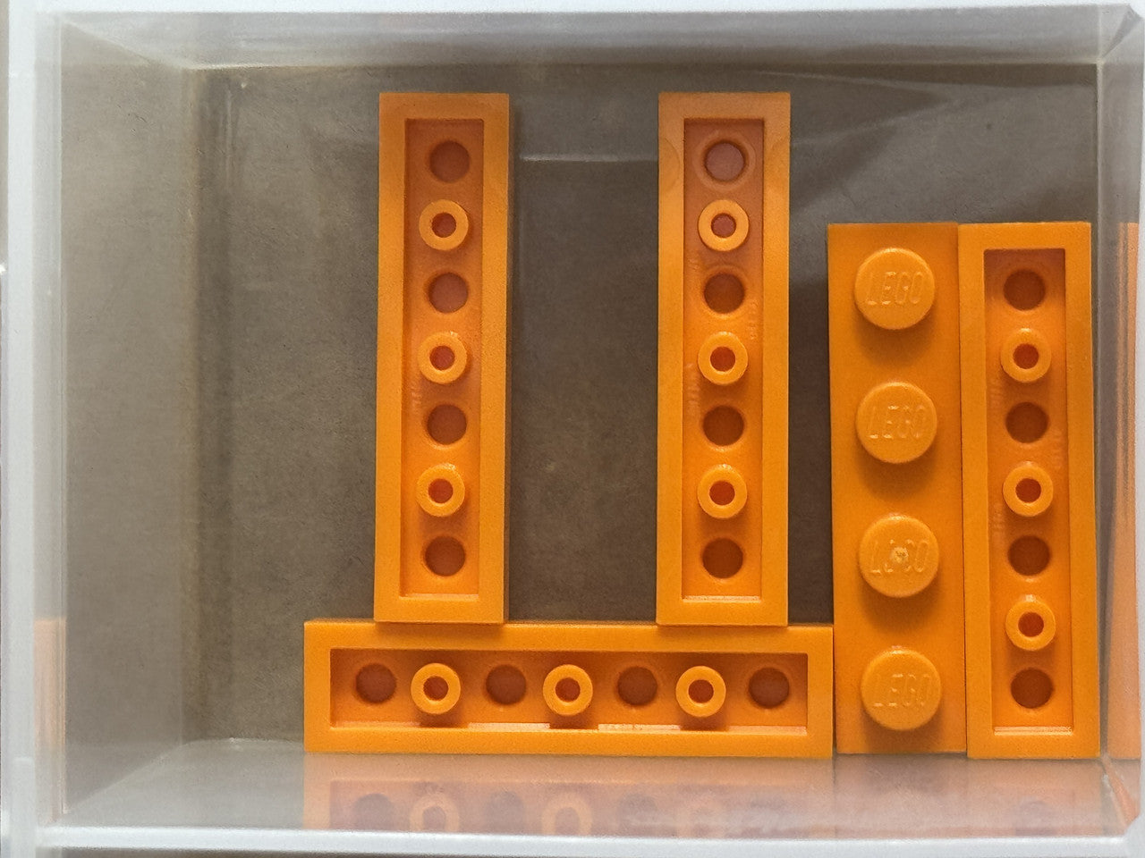 LEGO Parts - Orange Plate 1 x 4 - No 3710 - QTY 5