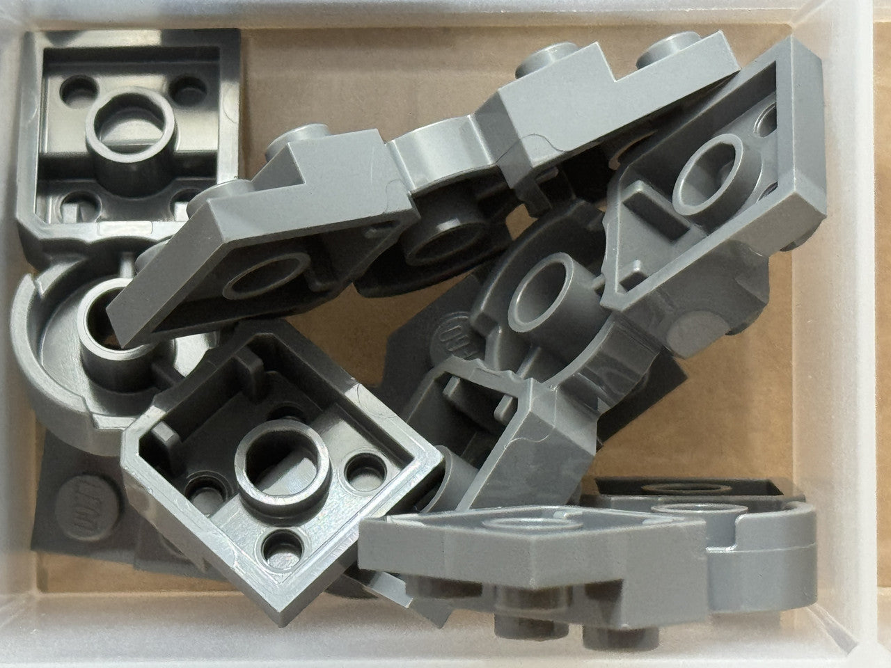LEGO Parts - Dark Bluish Gray Plate 2 x 6 x 2/3 Bent - No 79846 - QTY 5