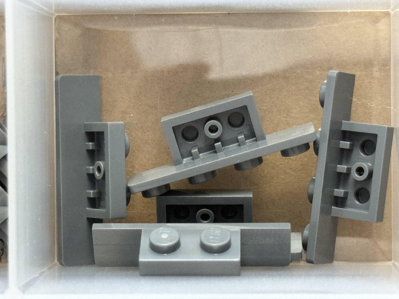 LEGO Parts - Dark Bluish Gray Bracket 1 x 2 - 1 x 4 - No 28802 - QTY 5