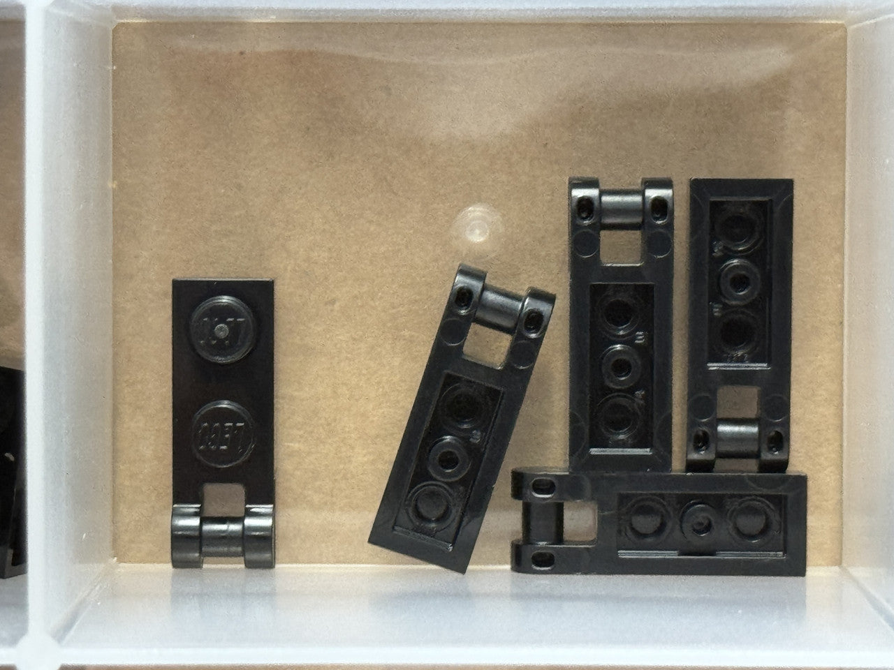 LEGO Parts - Black Plate 1 x 2 with Bar Handle on End - No 60478 - QTY 5