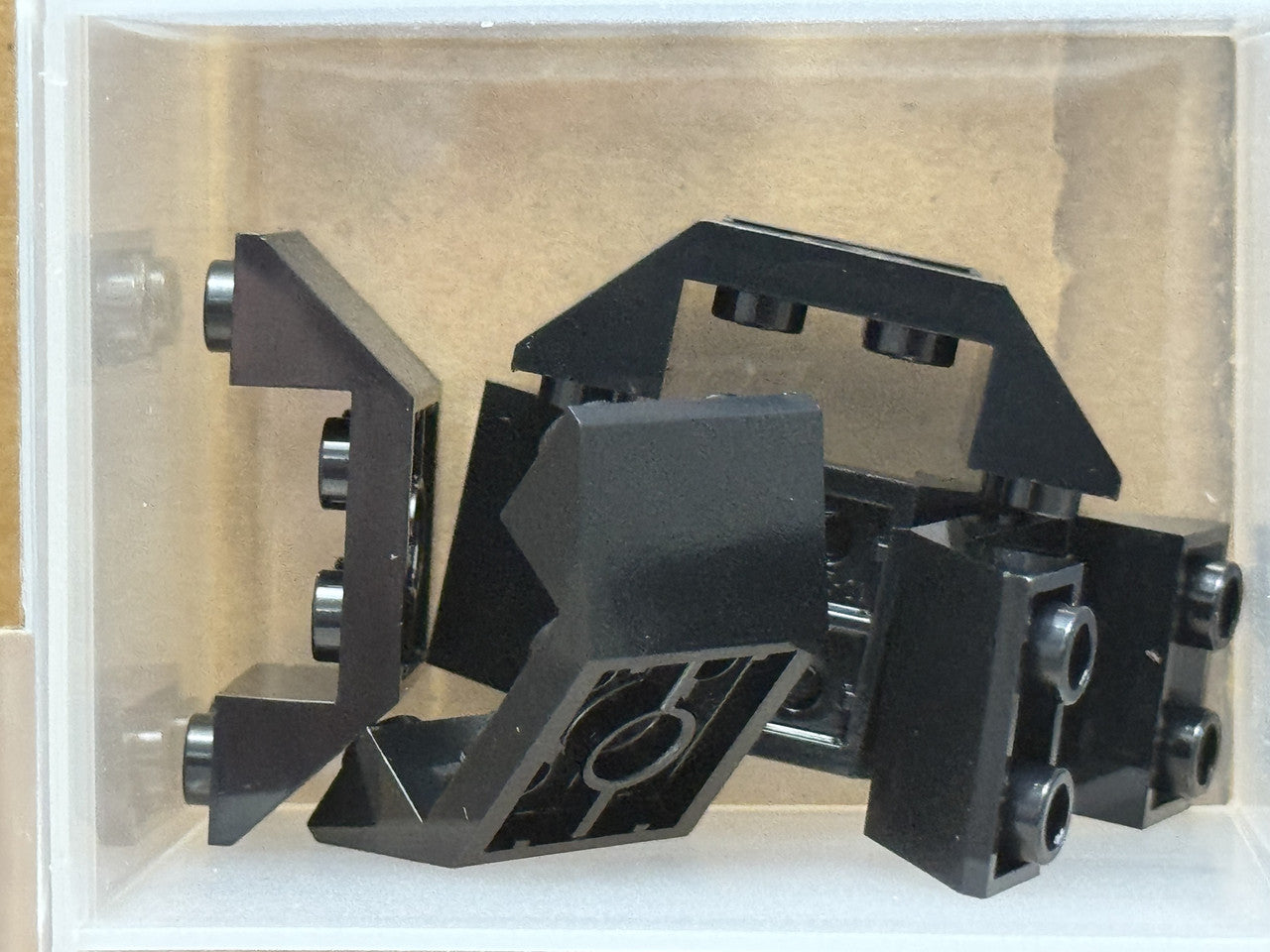 LEGO Parts - Black Slope, Inverted 45 4 x 2 Double Cutout - No 4871 - QTY 5