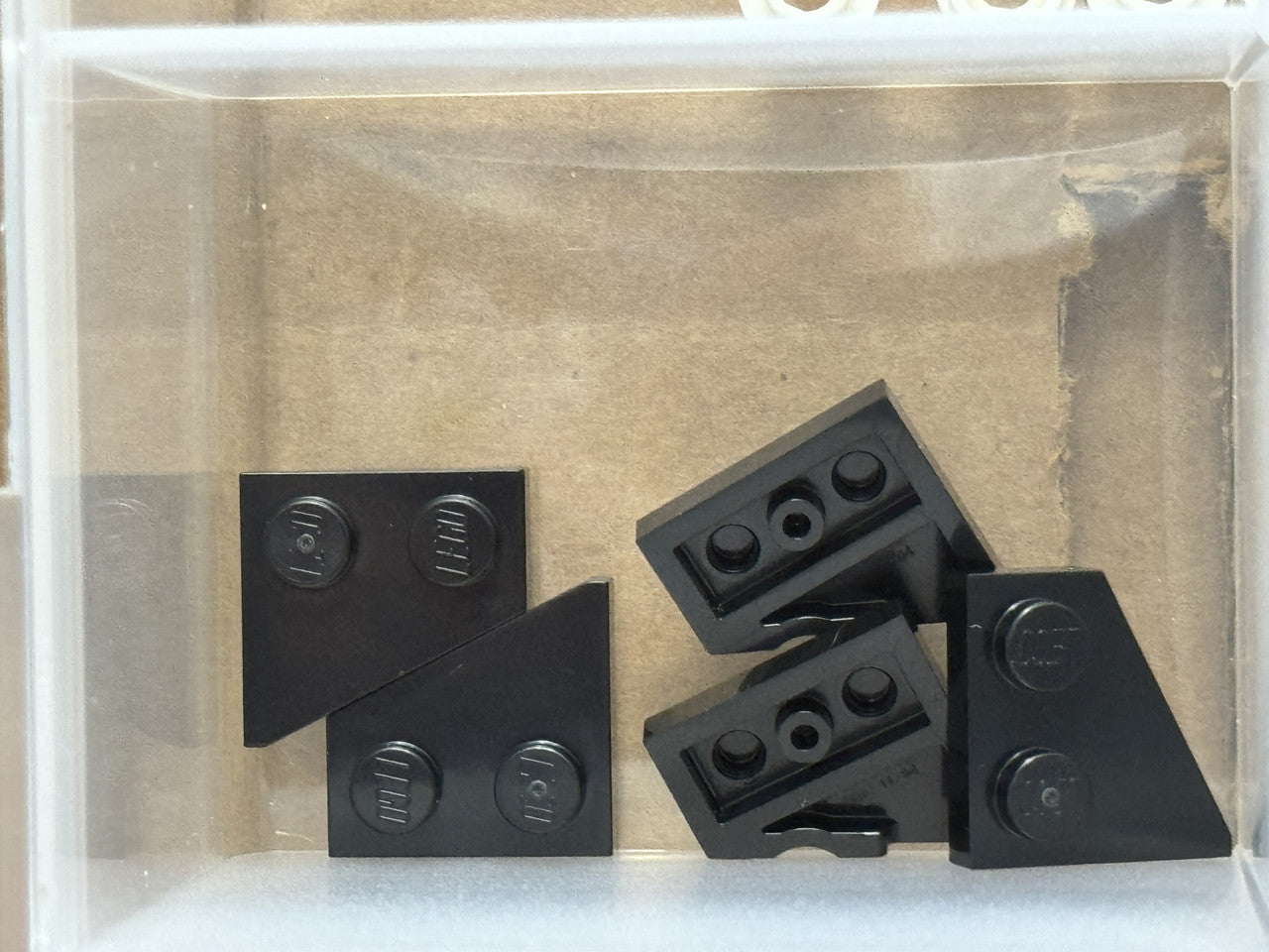 LEGO Parts - Black Wedge, Plate 2 x 2 Right - No 24307 - QTY 5