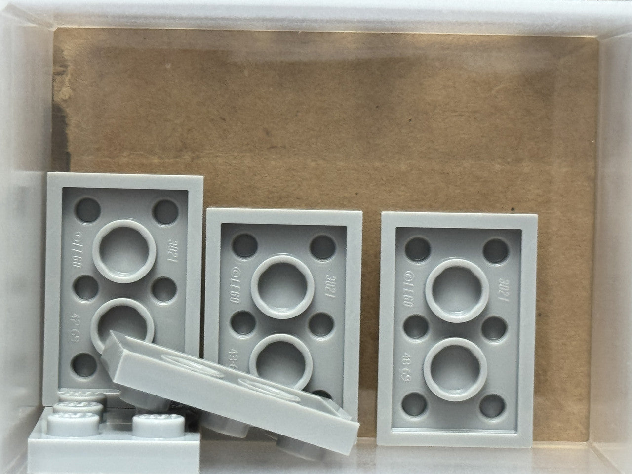 LEGO Parts - Light Bluish Gray Plate 2 x 3 - No 3021 - QTY 5