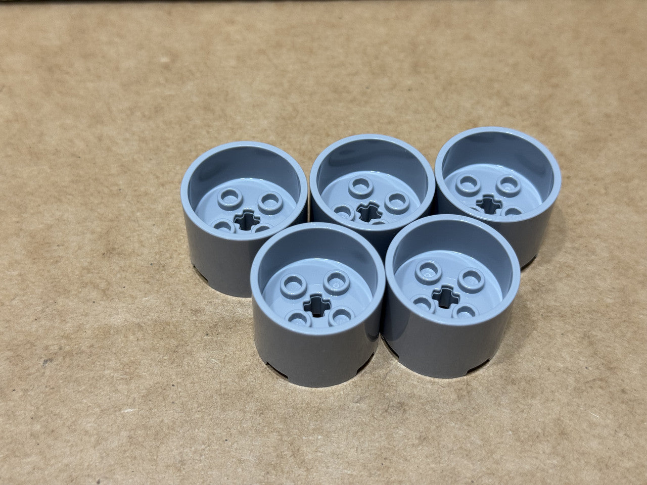 LEGO Parts - Light Bluish Gray Brick, Round 3 x 3 x 2 - No 73111 - QTY 5