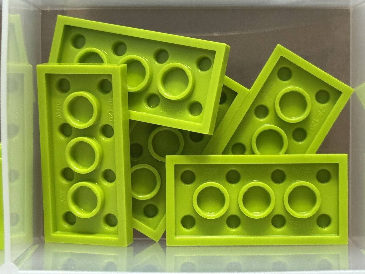 LEGO Parts - Lime Plate 2 x 4 - No 3020 - QTY 5
