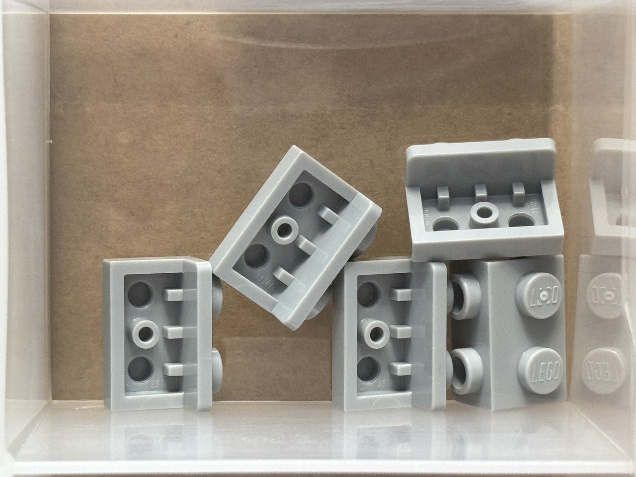 LEGO Parts - Light Bluish Gray Bracket 1 x 2 - 1 x 2 - No 99781 - QTY 5