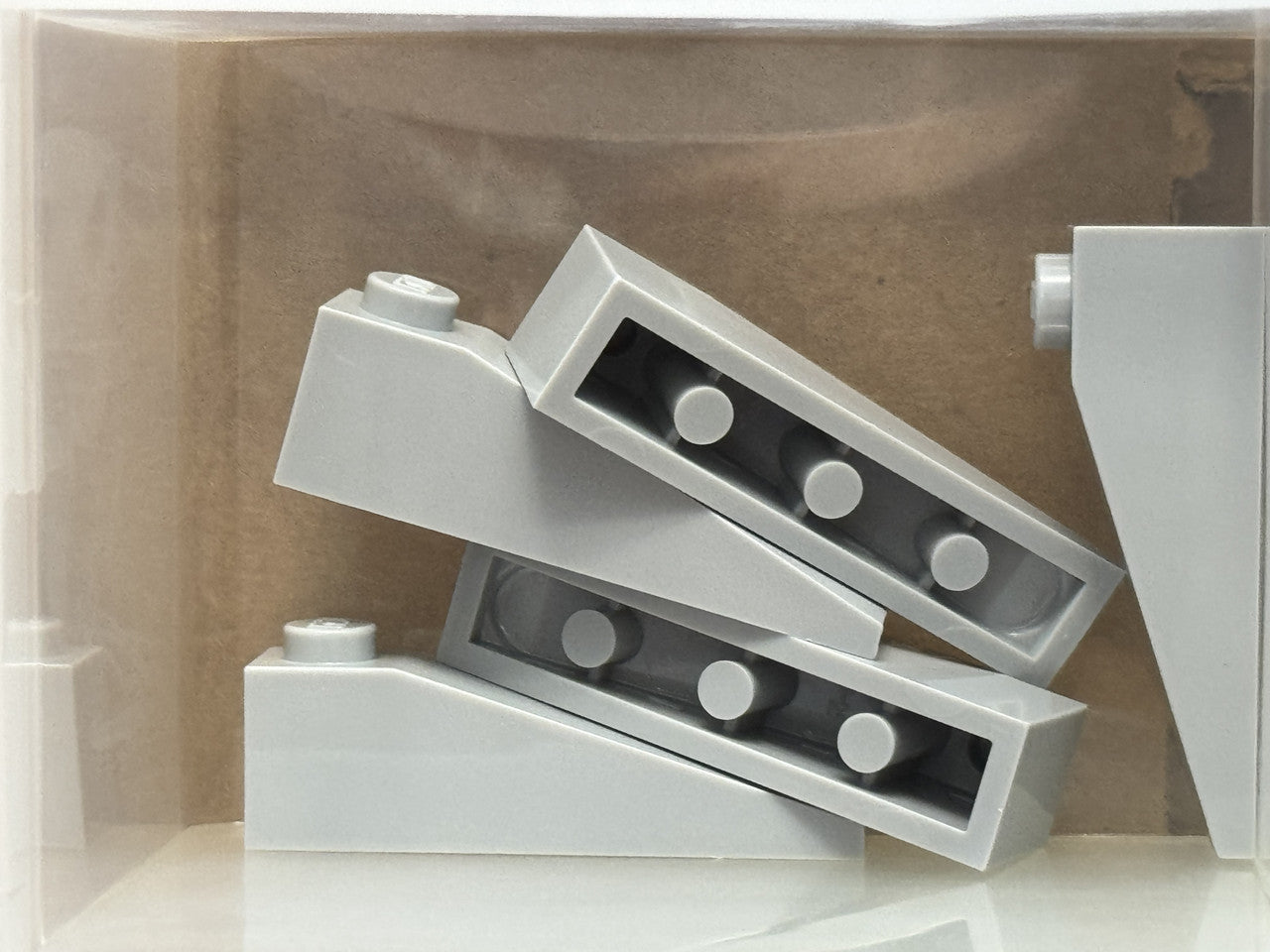 LEGO Parts - Light Bluish Gray Slope 18 4 x 1 - No 60477 - QTY 5