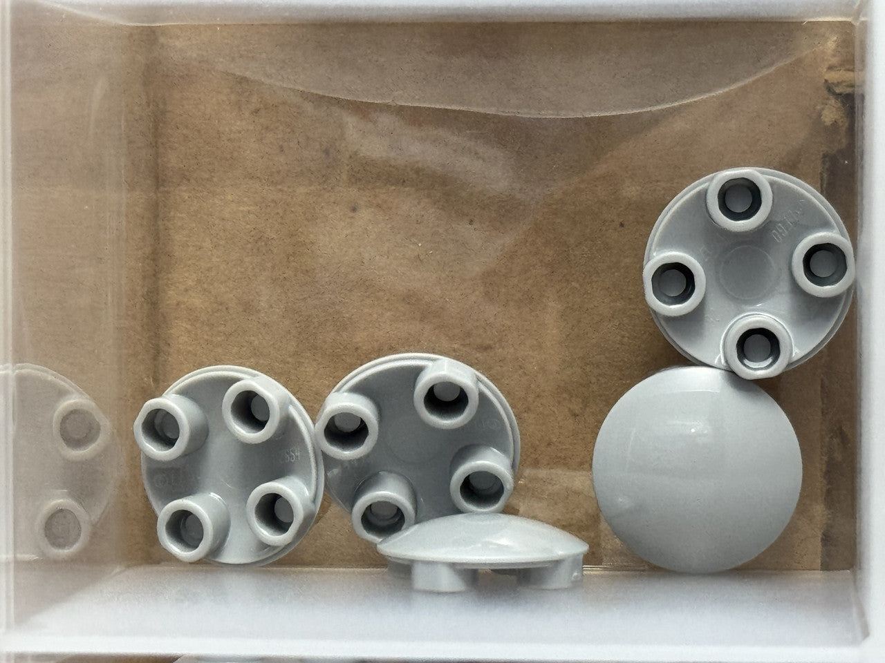 LEGO Parts - Light Bluish Gray Plate, Round 2 x 2 (Boat Stud) - No 2654 - QTY 5