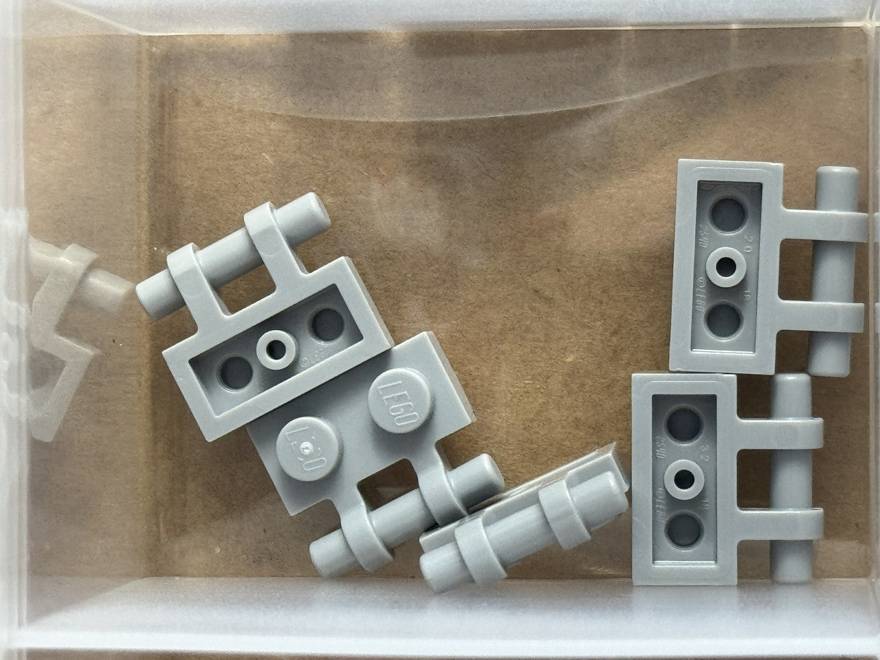 LEGO Parts - Light Bluish Gray Plate 1 x 2 Bar Handle on Side - No 2540 - QTY 5