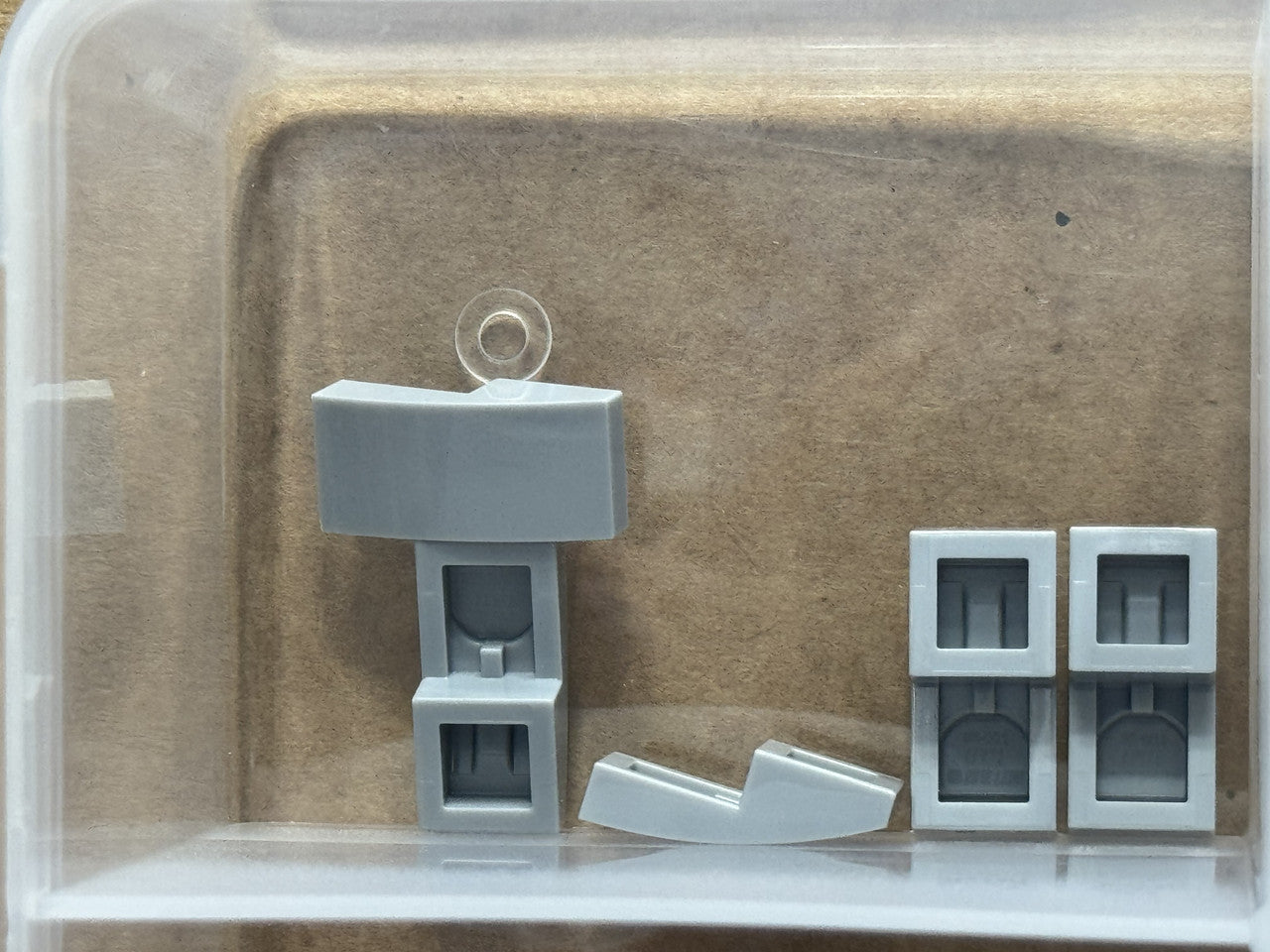 LEGO Parts - Light Bluish Gray Slope, Curved 2 x 1 x 2/3 - No 11477 - QTY 5