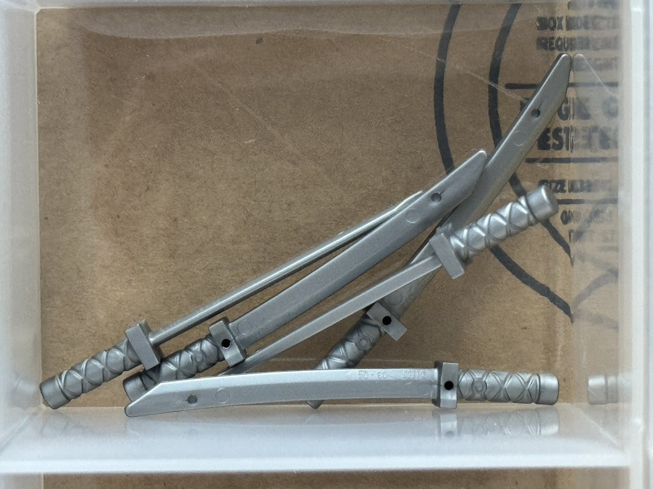 LEGO Parts - Flat Silver Minifigure Sword, Shamshir / Katana - No 21459 - QTY 5