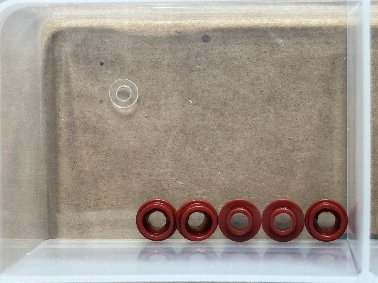 LEGO Parts - Dark Red Plate, Round 1 x 1 with Open Stud - No 85861 - QTY 5