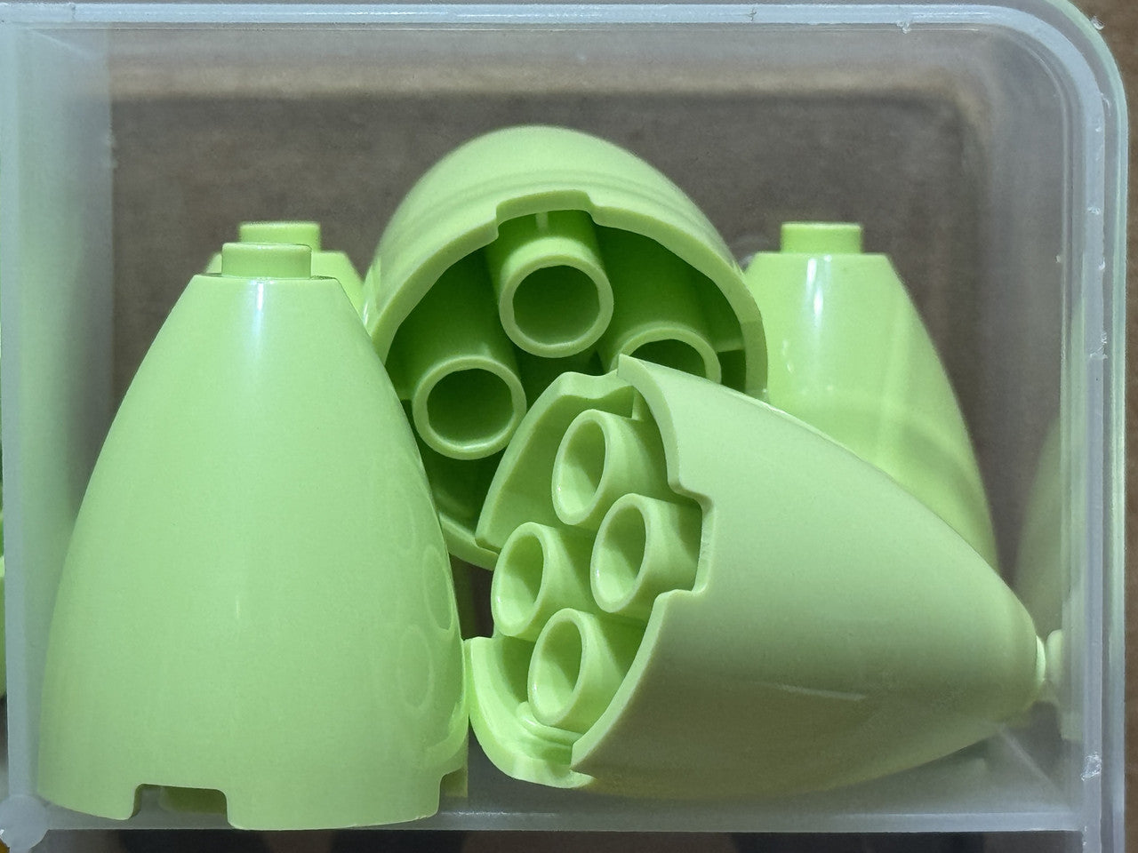 LEGO Parts - Yellowish Green Cone 3 x 3 x 3 - No 1744 - QTY 5