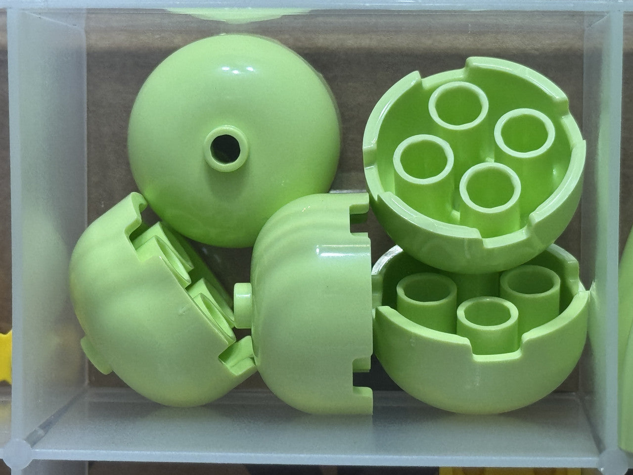 LEGO Parts - Yellowish Green Brick, Round 3 x 3 Dome Top - No 49308 - QTY 5