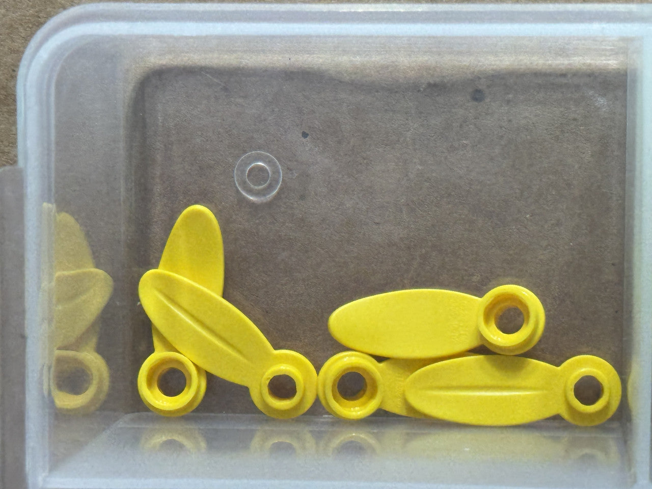 LEGO Parts - Yellow Plant Plate, Round 1 x 1 with Rounded Leaf - No 7905 - QTY 5