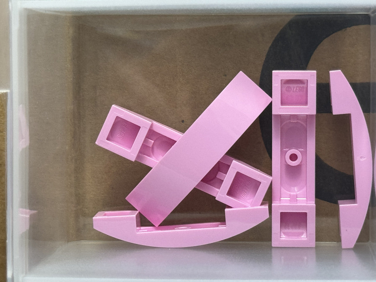 LEGO Parts - Bright Pink Slope, Curved 4 x 1 x 2/3 Double - No 93273 - QTY 5