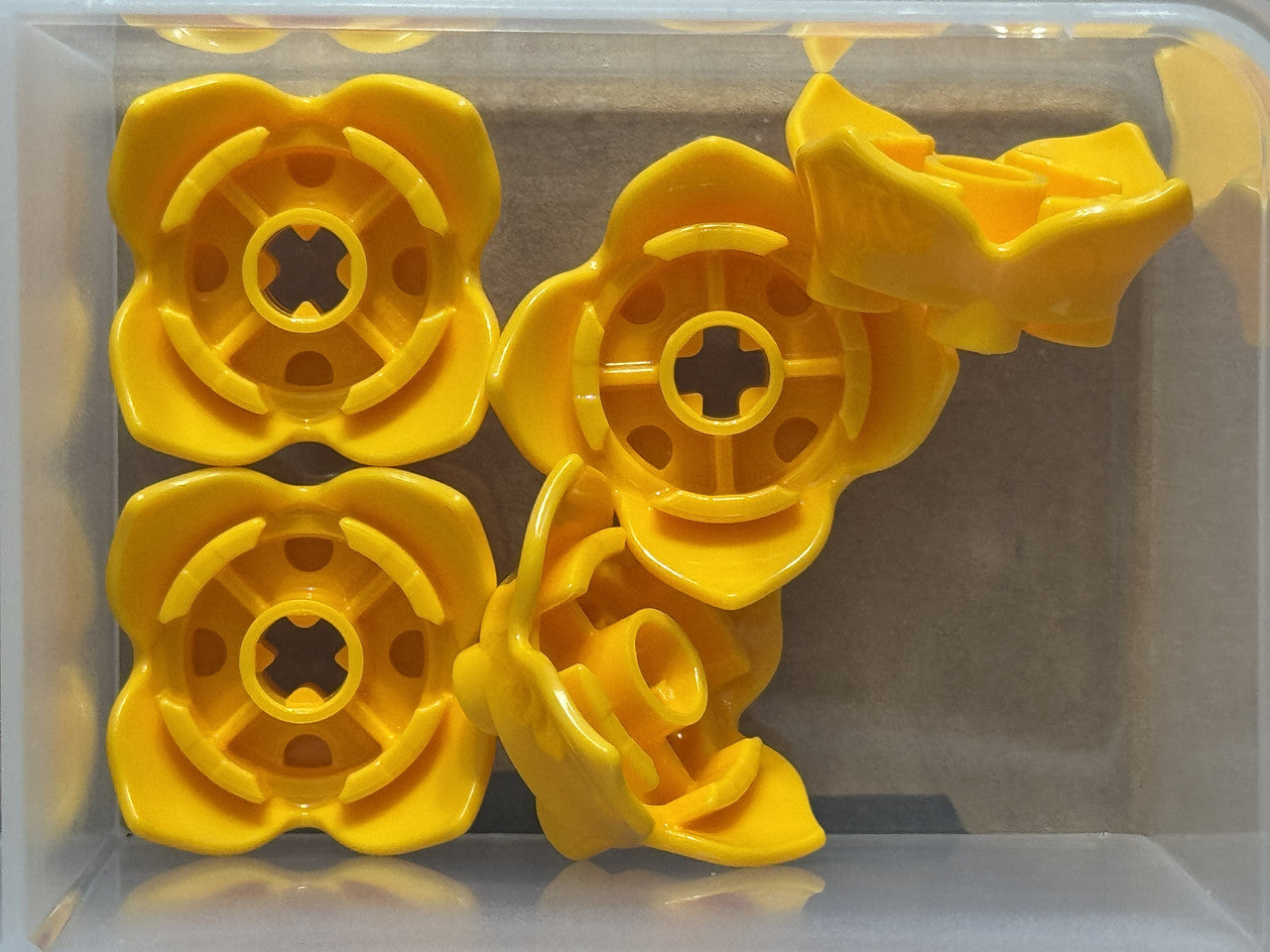 LEGO Parts - Bright Light Orange Plant Leaves 2 x 2 4 Petals - No 15469 - QTY 5