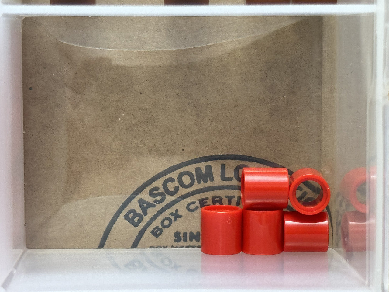 LEGO Parts - Red Technic, Liftarm Thick 1 x 1 (Spacer) - No 18654 - QTY 5