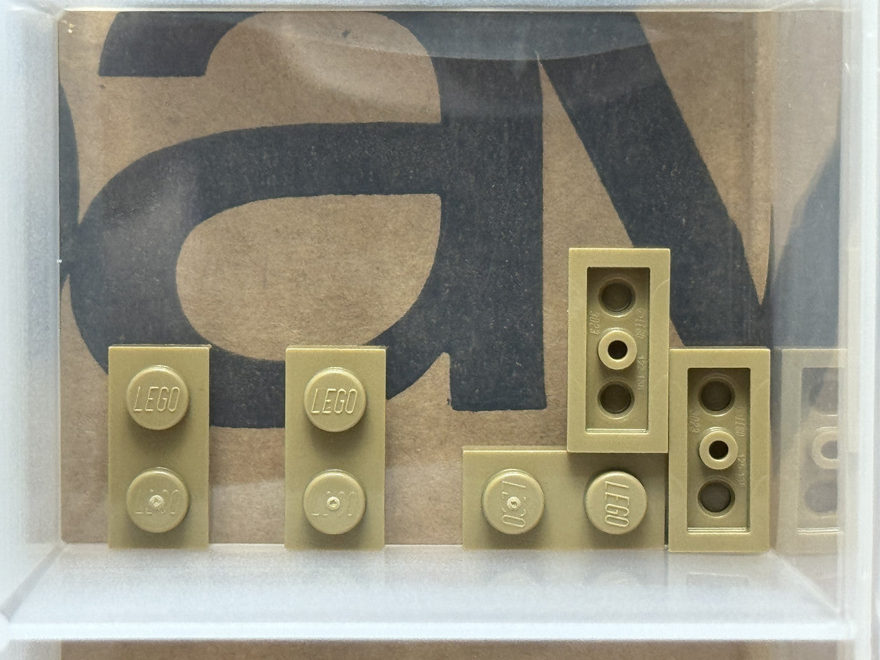 LEGO Parts - Dark Tan Plate 1 x 2 - No 3023 - QTY 5