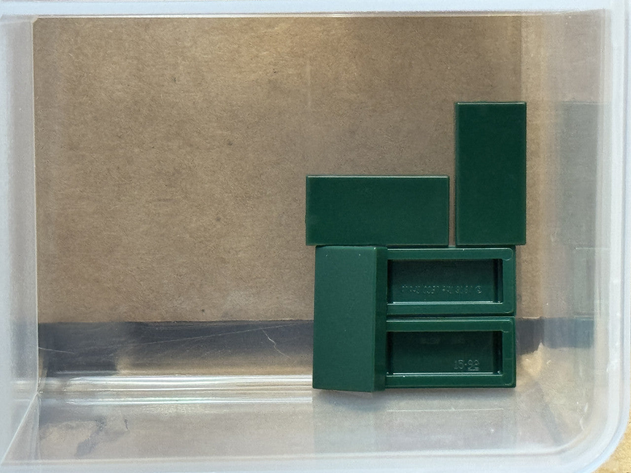 LEGO Parts - Dark Green Tile 1 x 2 - No 3069 - QTY 5