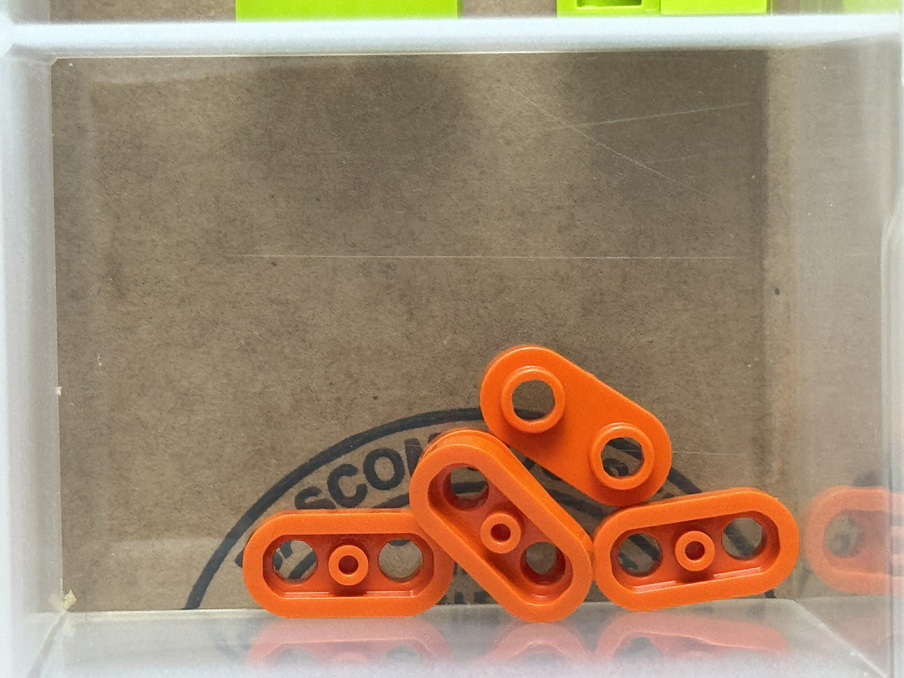 LEGO Parts - Reddish Orange Plate, Round 1 x 2 Open Studs - No 35480 - QTY 5