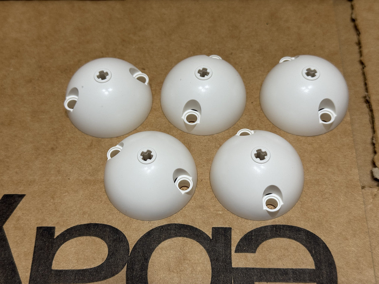LEGO Parts - White Cylinder Hemisphere 5 x 5 - No 4412 - QTY 5