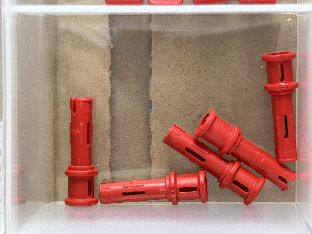 LEGO Parts - Red Technic, Pin 3L with Stop Bush - No 32054 - QTY 5