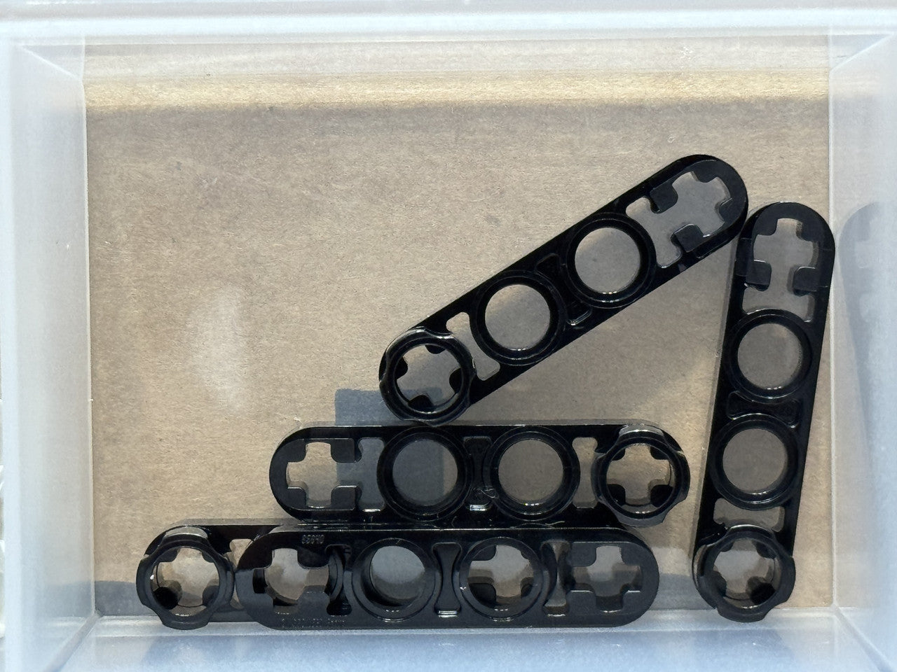 LEGO Parts - Black Technic, Liftarm Stud Connector Thin 1 x 4 - No 2825 - QTY 5