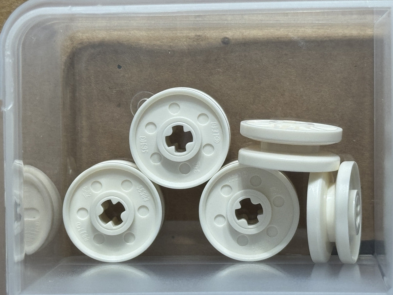 LEGO Parts - White Wheel 18mm D. x 8mm - No 56903 - QTY 5