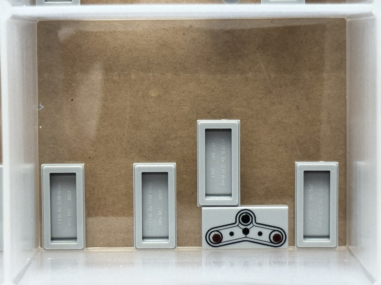 LEGO Parts - Light Bluish Gray Tile 1 x 2 Robotic - No 3069pb1407 - QTY 5