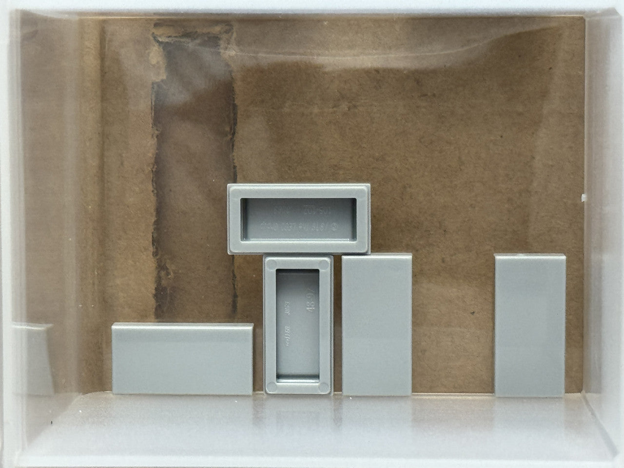 LEGO Parts - Light Bluish Gray Tile 1 x 2 - No 3069 - QTY 5