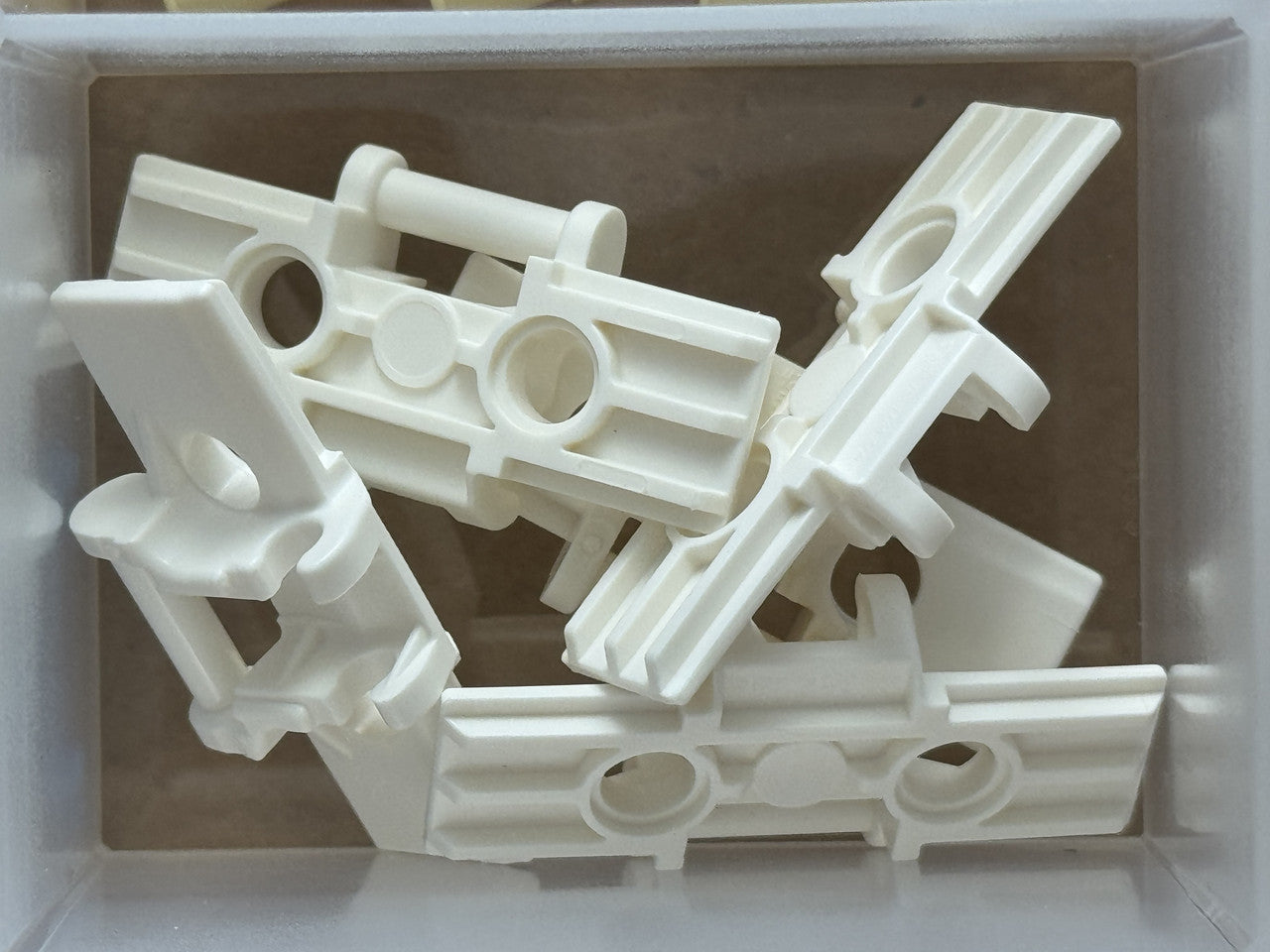 LEGO Parts - White Technic, Link Tread Wide with 2 Pin Holes - No 57518 - QTY 5