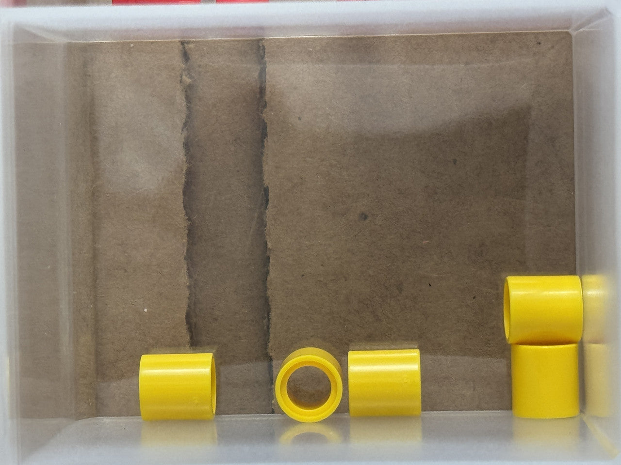 LEGO Parts - Yellow Technic, Liftarm Thick 1 x 1 (Spacer) - No 18654 - QTY 5