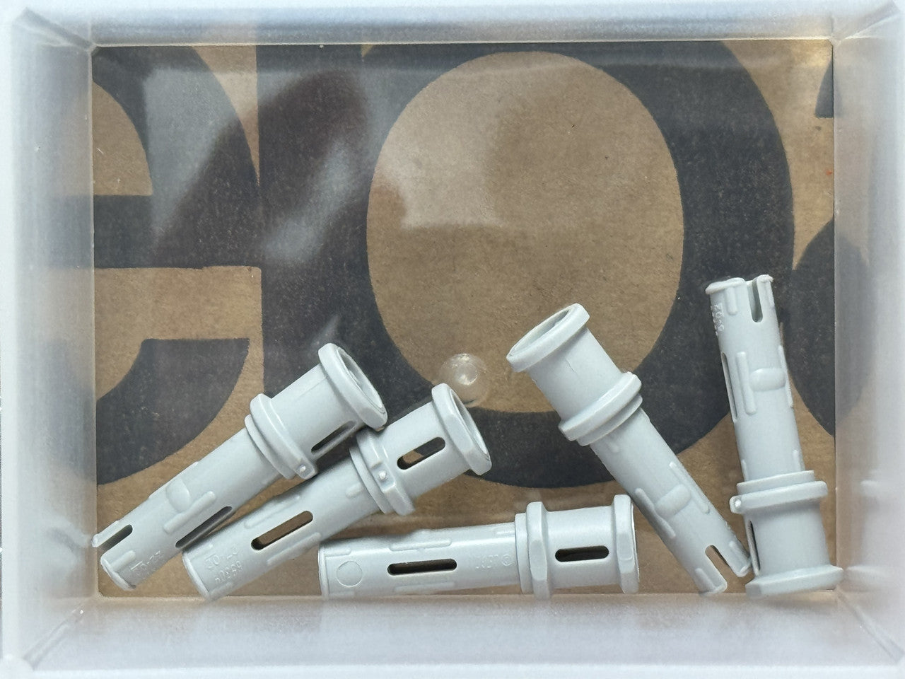 LEGO Parts - Light Bluish Gray Technic, Pin 3L with Stop Bush - No 32054 - QTY 5
