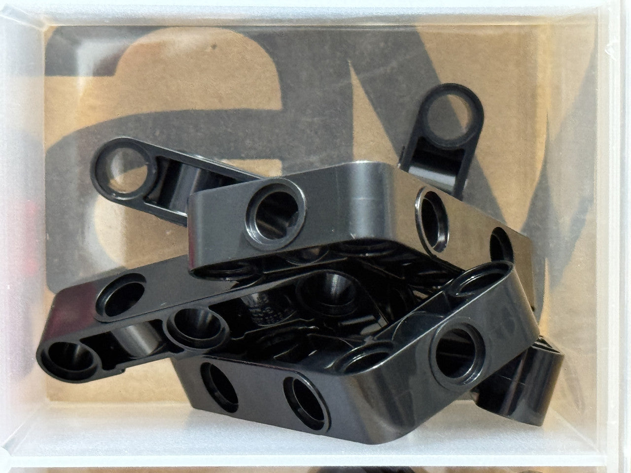 LEGO Parts - Black Technic Perpendicular Thick L-Shape 3 x 5 - No 2477 - QTY 5