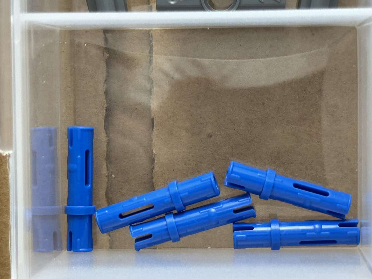 LEGO Parts - Blue Technic, Pin 3L with Friction Ridges - No 6558 - QTY 5