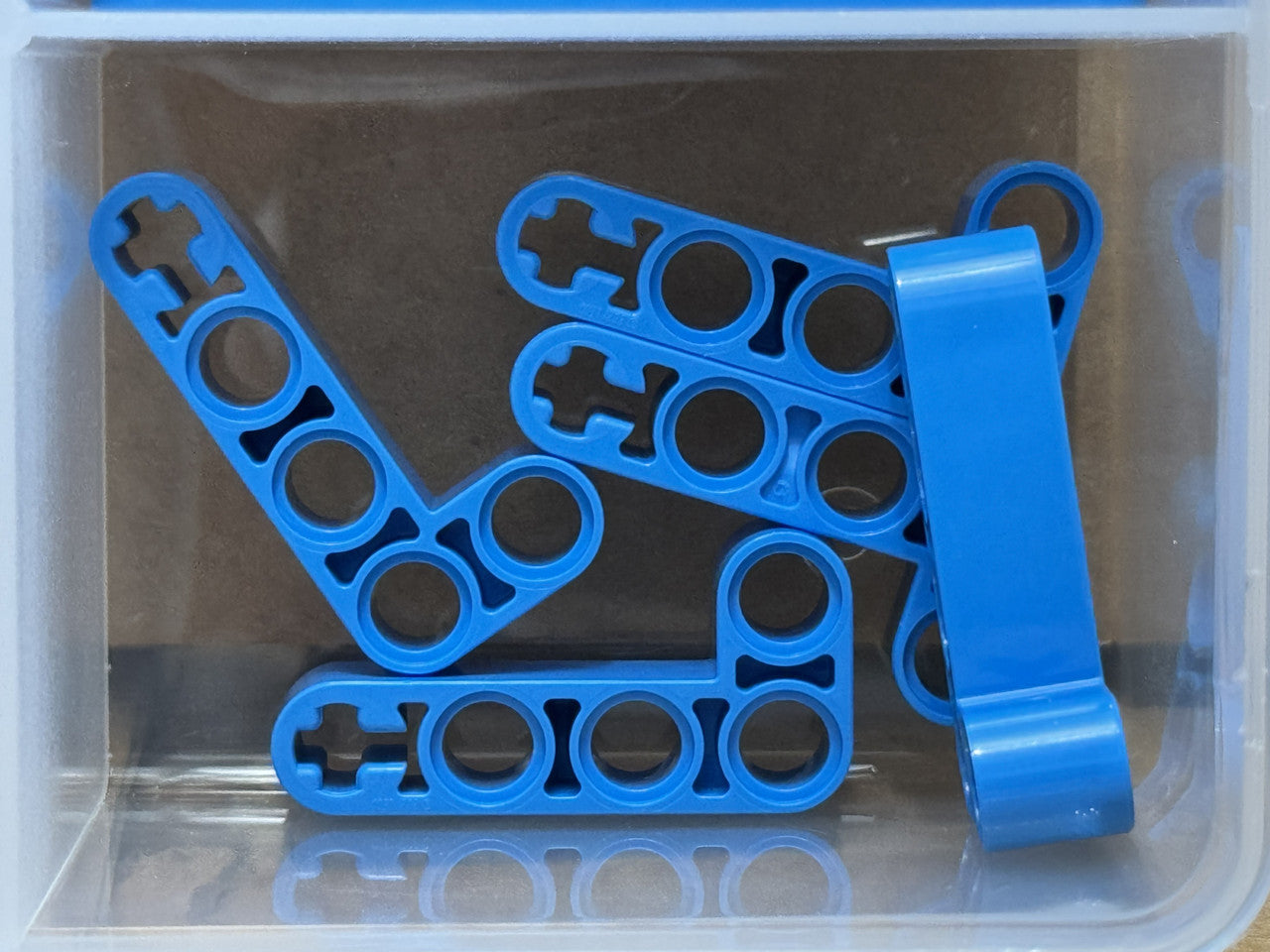 LEGO Parts - Dark Azure Technic, Liftarm Bent L-Shape 2 x 4 - No 32140 - QTY 5