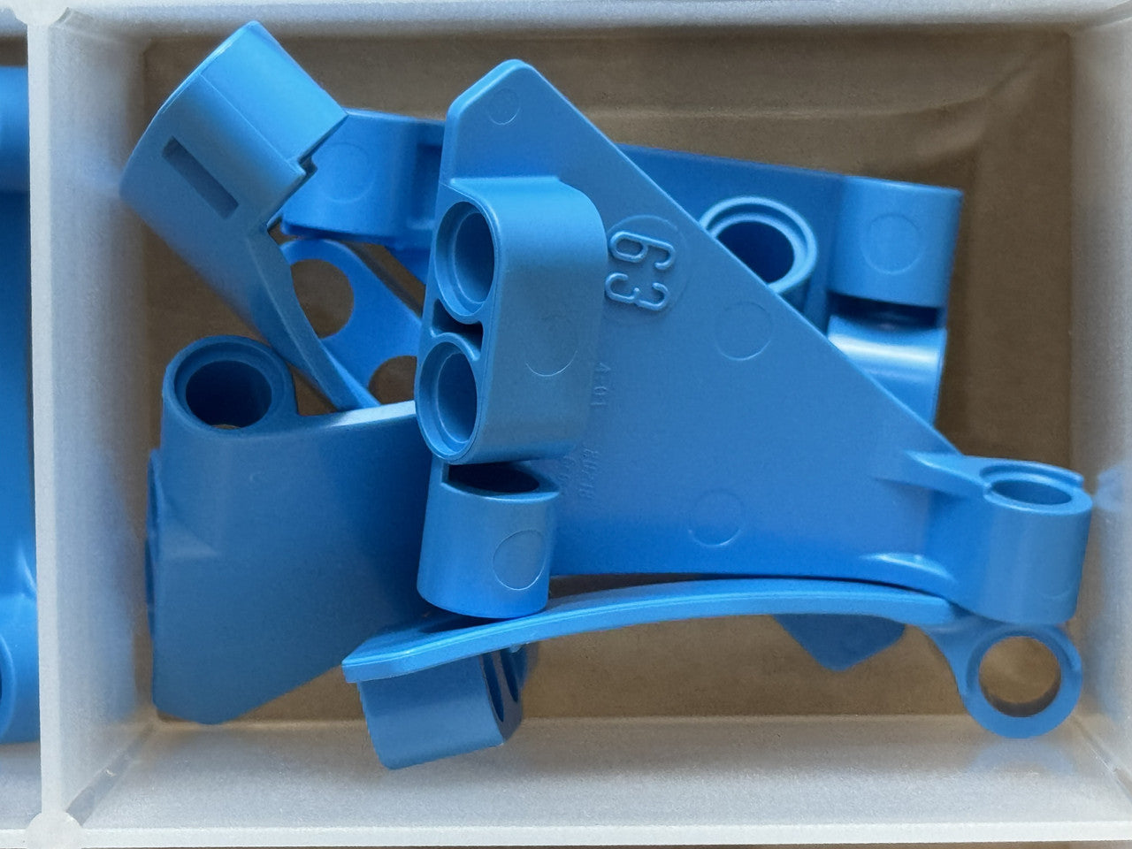 LEGO Parts - Dark Azure Technic, Panel Curved #63 5 x 4 Left - No 80278 - QTY 5