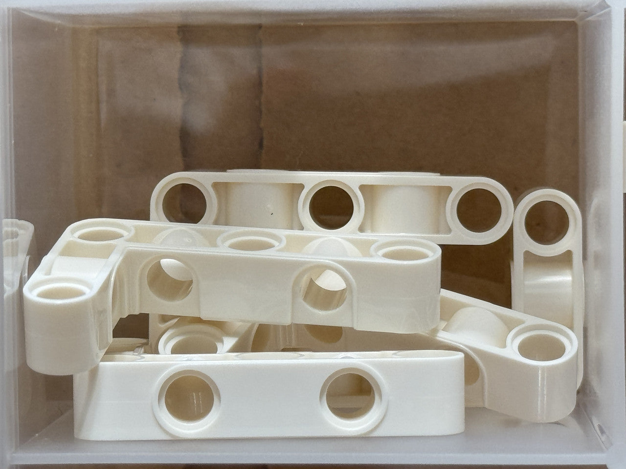 LEGO Parts - White Technic Liftarm Perpendicular L-Shape 3 x 5 - No 2477 - QTY 5