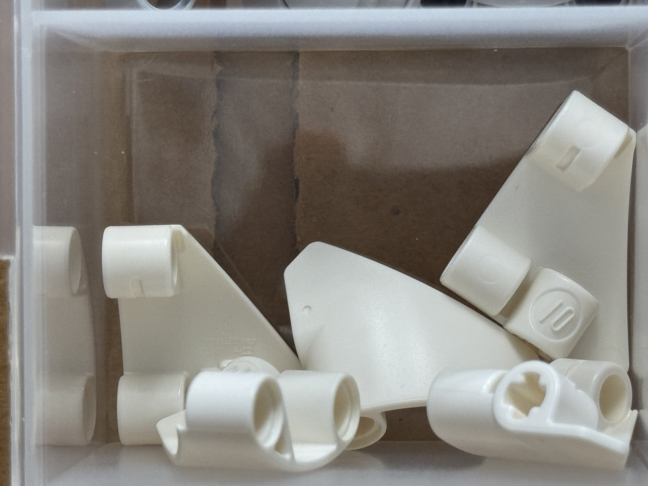 LEGO Parts - White Technic, Panel Curved #10 3 x 3 Right - No 2403 - QTY 5