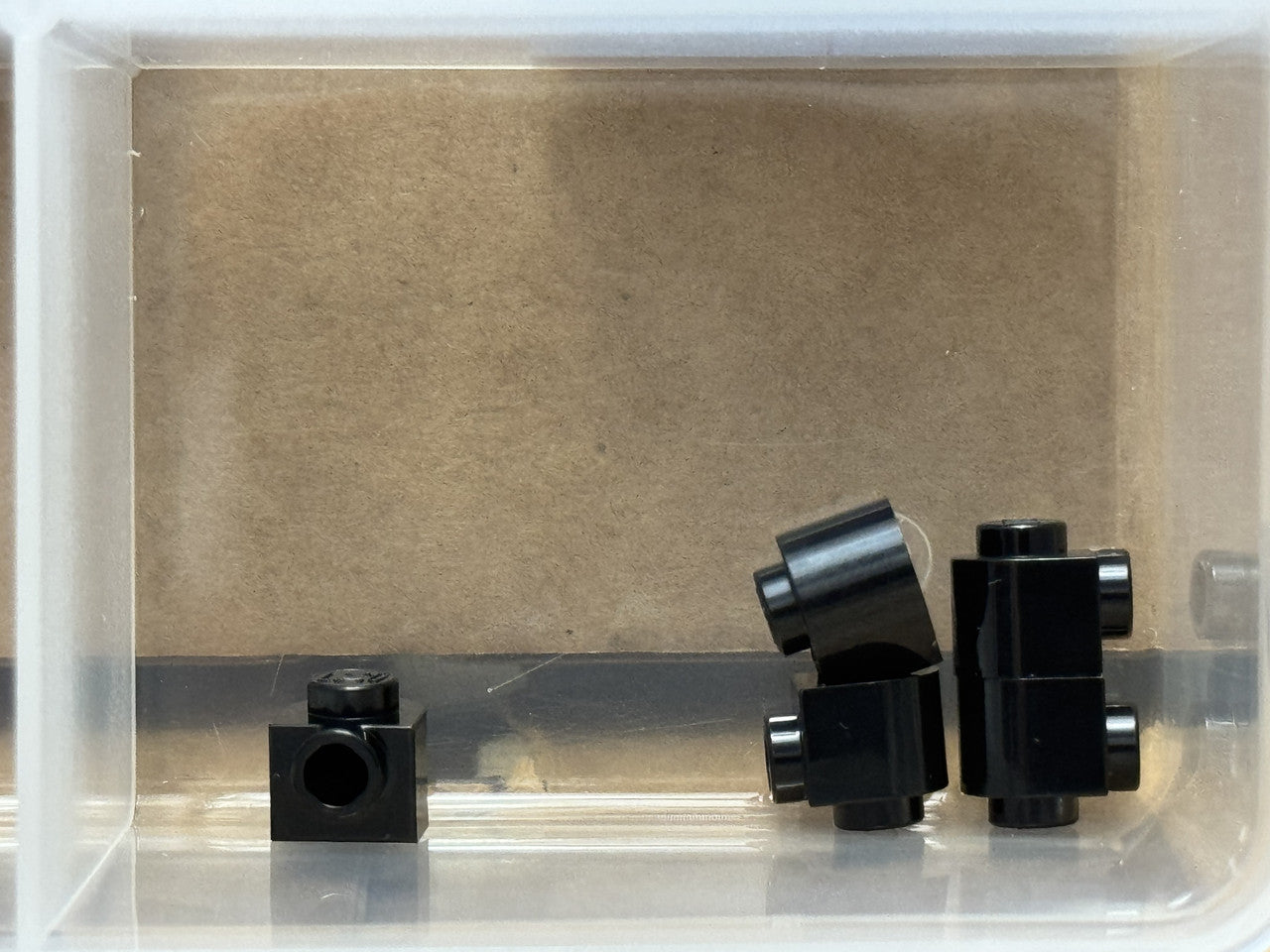 LEGO Parts - Black Brick, Round 1 x 1 Half Circle Stud Side - No 3386 - QTY 5