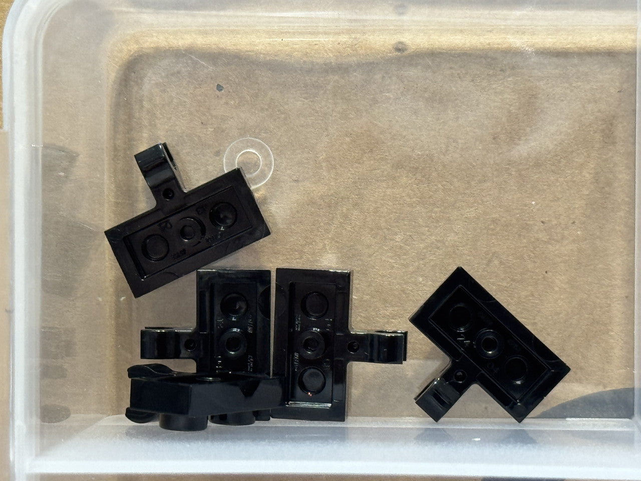 LEGO Parts - Black Plate 1 x 2 with Clip on Side - No 11476 - QTY 5