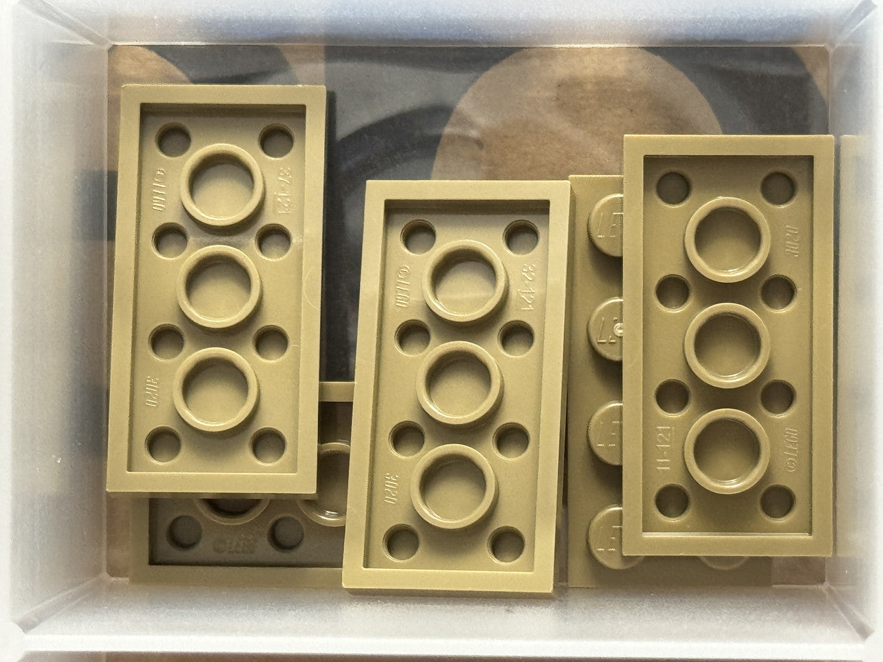 LEGO Parts - Dark Tan Plate 2 x 4 - No 3020 - QTY 5