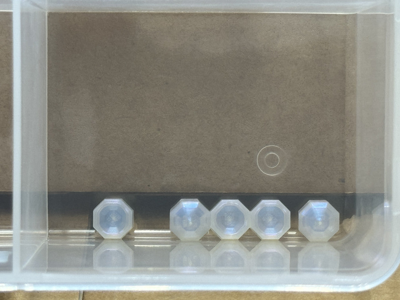 LEGO Parts - Satin Trans-Clear Rock 1 x 1 Jewel Octagonal - No 65092 - QTY 5
