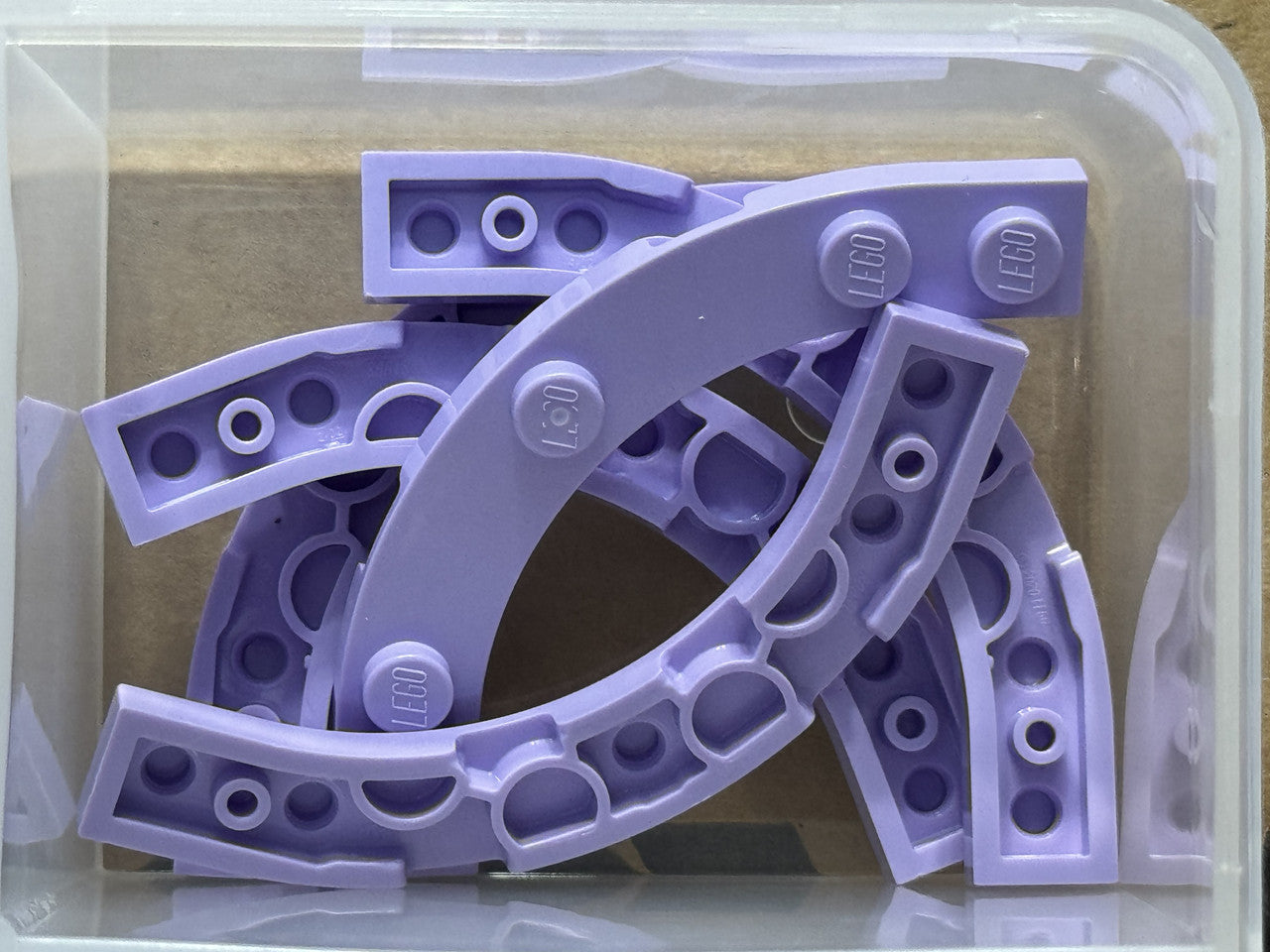 LEGO Parts - Lavender Plate, Round Corner 5 x 5 Macaroni - No 80015 - QTY 5