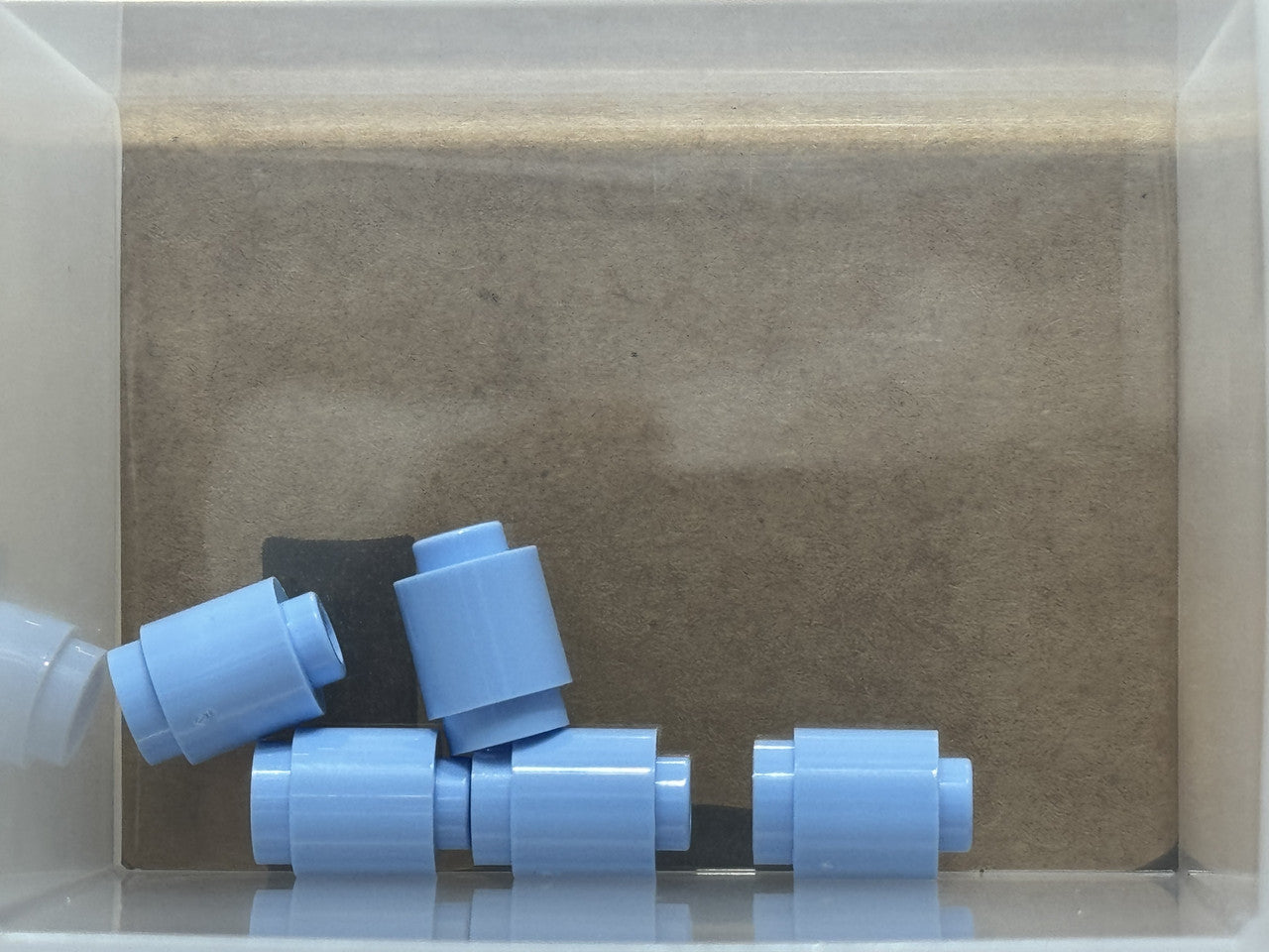 LEGO Parts - Bright Light Blue Brick, Round 1 x 1 - No 3062 - QTY 5