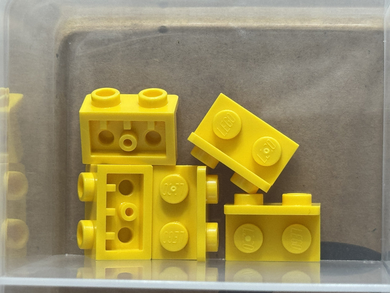 LEGO Parts - Yellow Bracket 1 x 2 - 1 x 2 Inverted - No 99780 - QTY 5