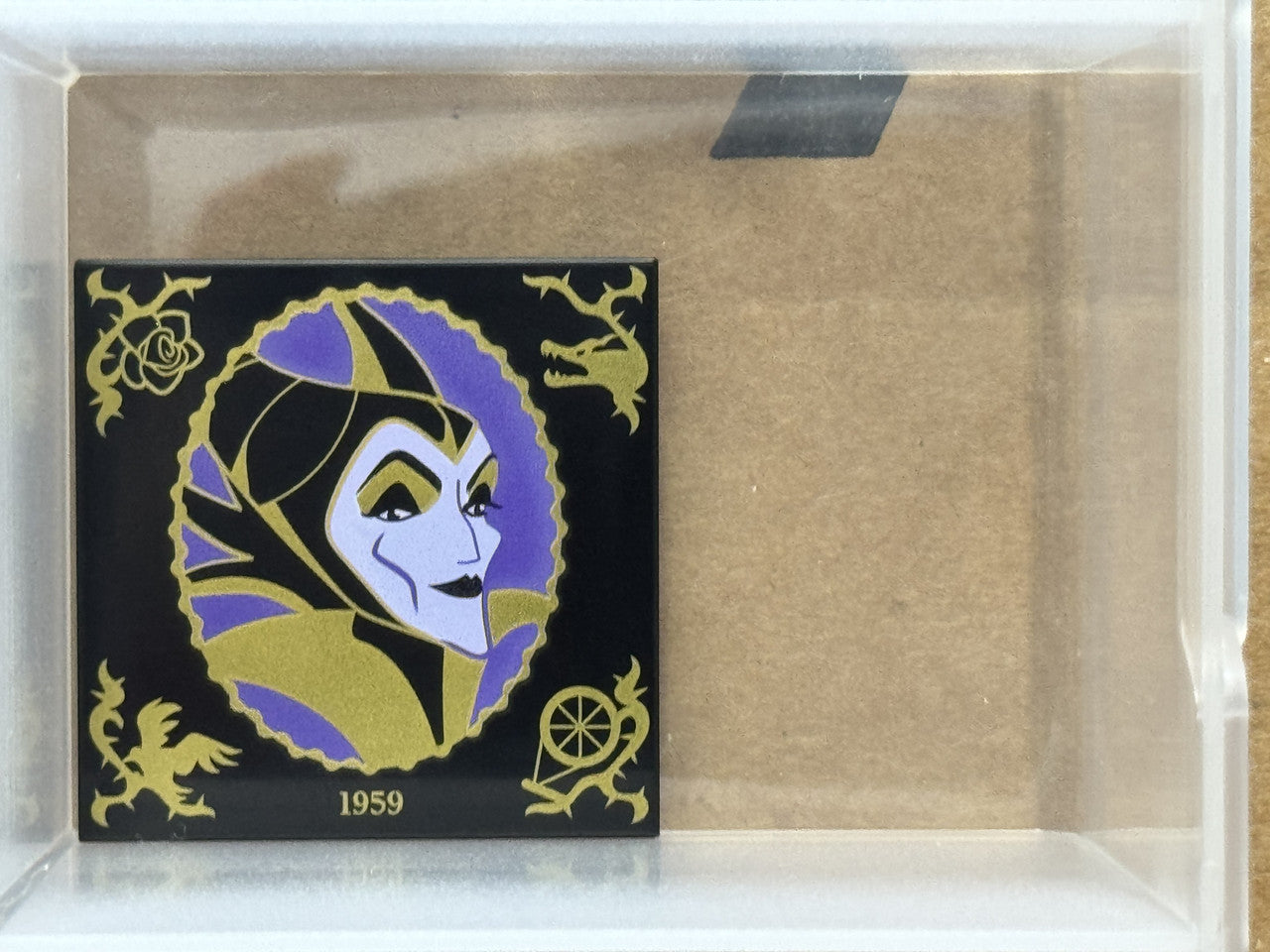 LEGO Parts - Black Tile 4 x 4 Maleficent Portrait - No 1751pb037 - QTY 1