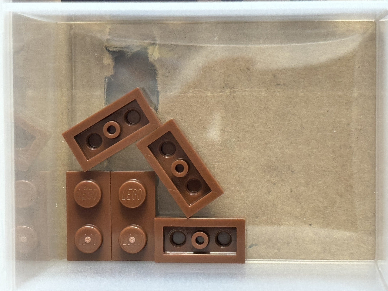 LEGO Parts - Reddish Brown Plate 1 x 2 - No 3023 - QTY 5