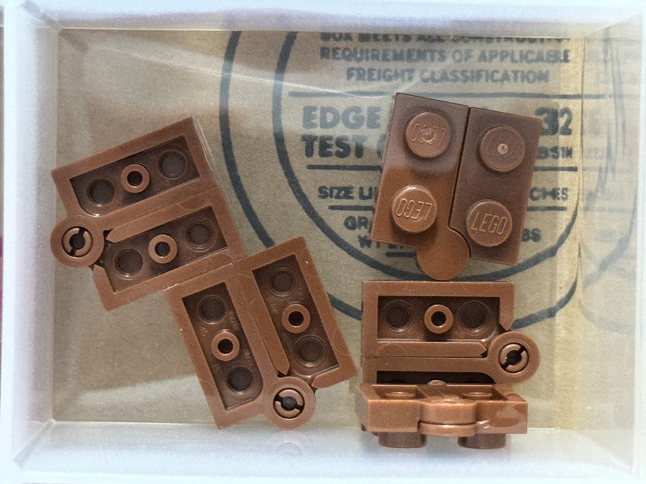 LEGO Parts - Reddish Brown Hinge Plate 1 x 4 Swivel - No 2429c01 - QTY 5